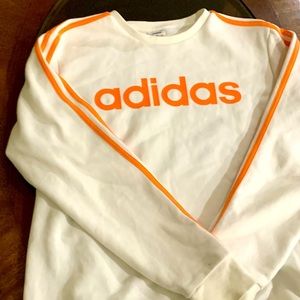 Adidas Classic White Crewneck Sweater Size L